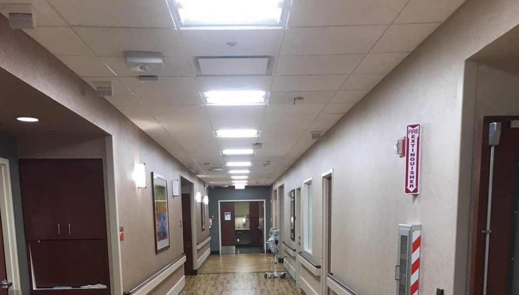 LED Lights in Corridor