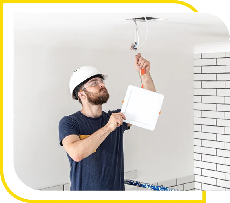 Commercial and Industrial LED lighting installation
